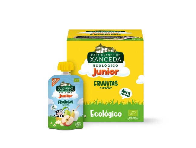 Bolsita Junior de multifrutas y yogur ecológicos - caja 14ud x 90g