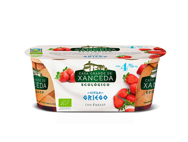 Yogur Ecológico estilo Griego con fresas - 125g